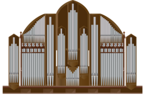 Big pipe organ vector