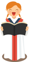 Choir girl vector