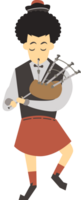 Bagpipes musician vector