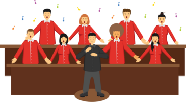 Choir group vector