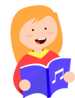 Choir girl vector