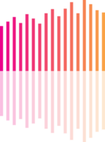 barra de sonido colorida con reflejo vector