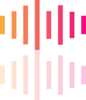 Colorful sound bar with reflection vector