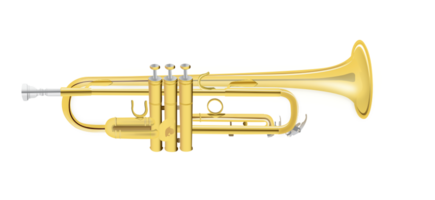 Realistic trumpet vector