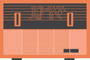 vieja radio de transistores vector