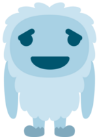 Yeti emoticon relieved vector