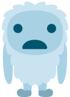Yeti emoticon sad vector