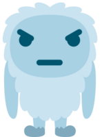 Yeti emoticon angry vector