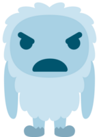 Yeti emoticon angry vector