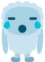 Yeti emoticon cry vector