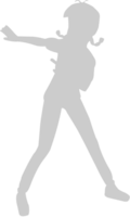 Cute dancing girl vector