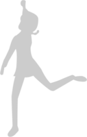 Cute dancing girl vector