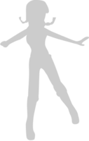 Cute dancing girl vector