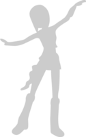 Cute dancing girl vector