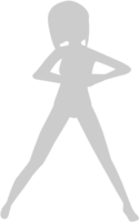 Cute dancing girl vector