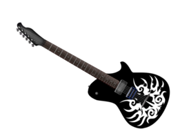 Tribal electric guitar vector