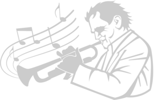 Trumpet player vector