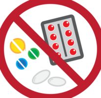 No drugs pills vector