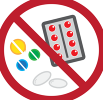 No drogas pastillas vector