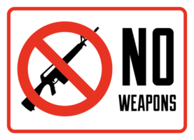 No firearms sign vector