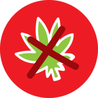 No drogas canabis vector