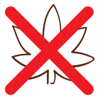 No drugs cannabis vector