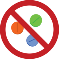 No drugs sign pills vector