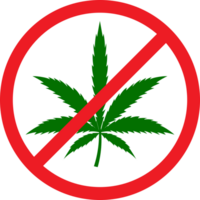 No drugs cannabis vector