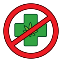 No drugs marijuana vector