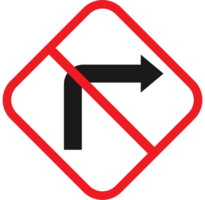 Road sign no turn right vector