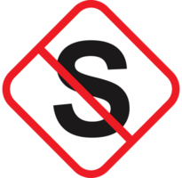 Road sign no stop vector