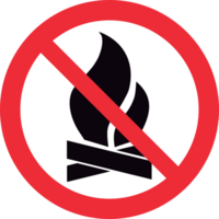 No sign fire vector