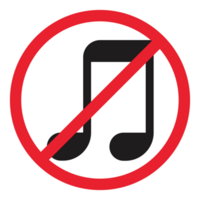 Public forbidden sign music vector