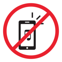 señal de prohibido público celular vector