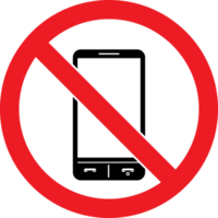 Prohibited sign no handphone vector
