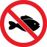 Prohibited sign no fish vector