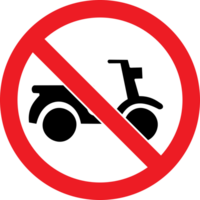 Prohibited sign no scooter vector