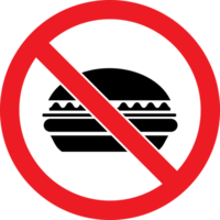 Prohibited sign no junk food vector