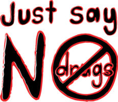 No drugs hand drawn vector