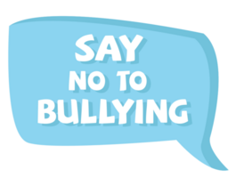 No bullying speech bubble vector