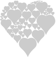 Heart shape composition vector