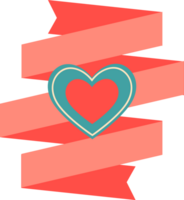 bandera del corazon vector