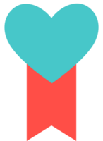 Heart banner vector