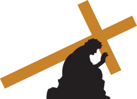 Jesus carrying the cross vector