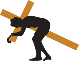 Jesus carrying the cross vector