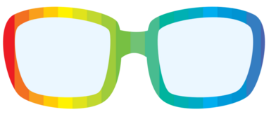 Rainbow glasses  vector