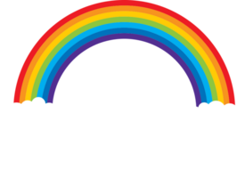 Rainbow and cloud vector