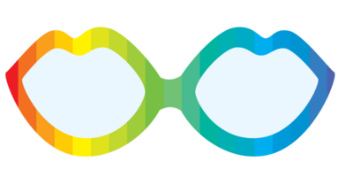 gafas arcoiris vector