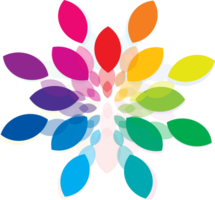 Rainbow flower vector