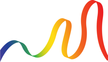 Rainbow ribbon vector